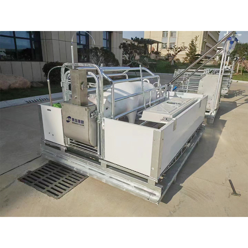 How does the design of the piglet pen promote the healthy growth of piglets?